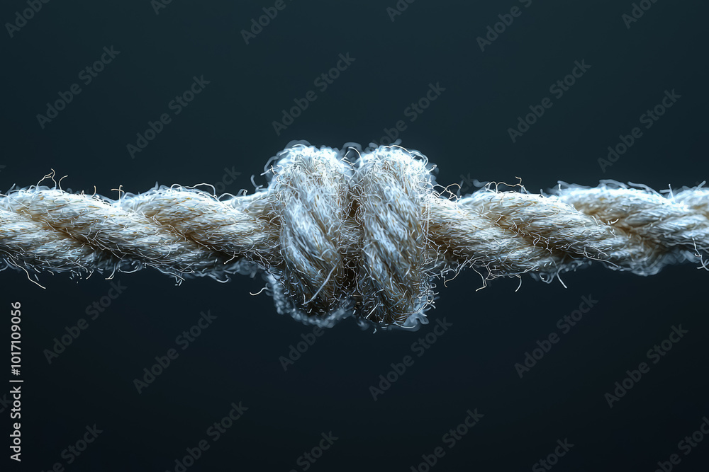 Poster a single piece of string stretched across a blank space, symbolizing tension and connection. concept