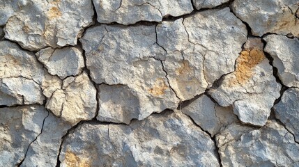 Fototapeta premium Cracked earthen soil. Texture of cracked earth soil background pattern. Drought, climate change concept.