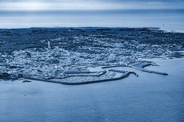 Yeu island from aerial view in french atlantic ocean © Olivier