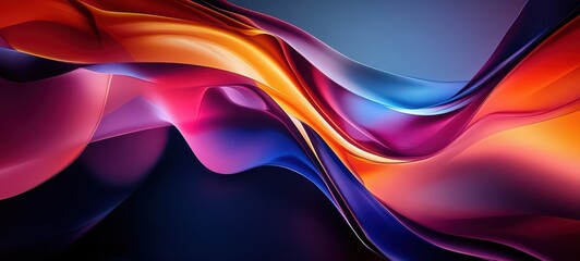 An abstract geometric design in bold, contrasting colors, perfect for modern decor or digital applications, with sharp lines and flowing shapes creating a dynamic visual effect