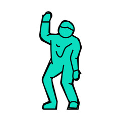 corpse zombie line icon vector. corpse zombie sign. isolated symbol illustration