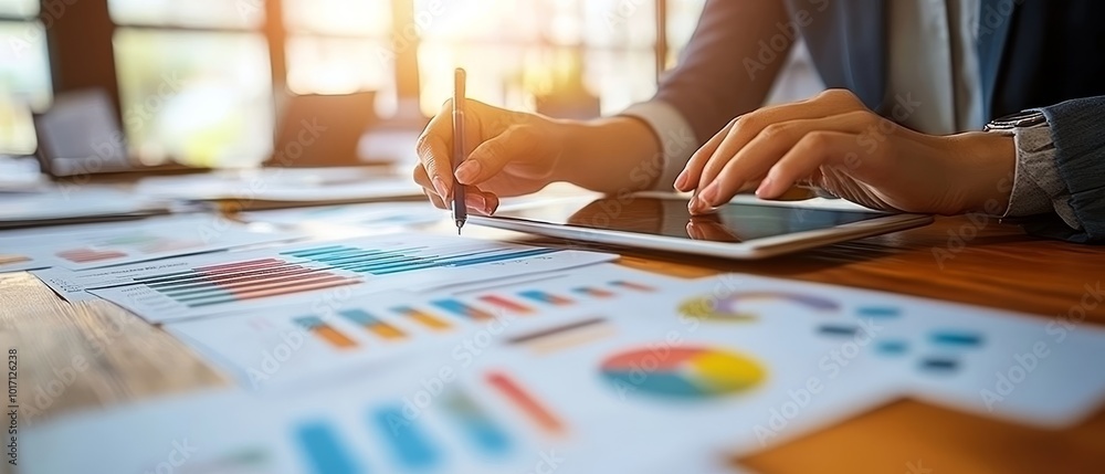 Poster navigating business data with analytical tools