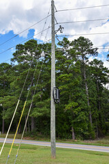 Fiber Splice on Utility Pole