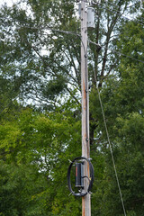 Fiber Splice on Utility Pole
