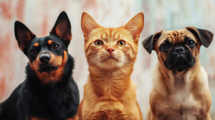 Obraz premium World Pet Day. Pets. dog, cat