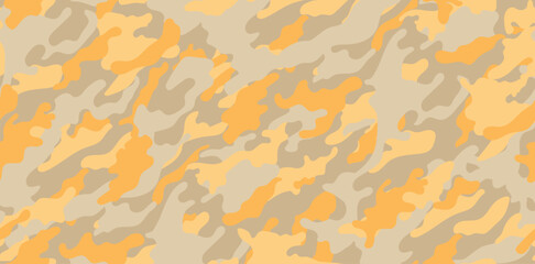 Yellow camouflage pattern for army. Trendy camouflage military pattern, seamless texture for fashion design	