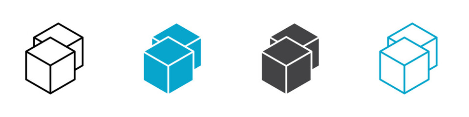 sugar cube icon Line graphics illustration