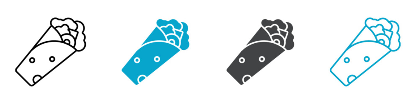shawarma icon Line graphics illustration