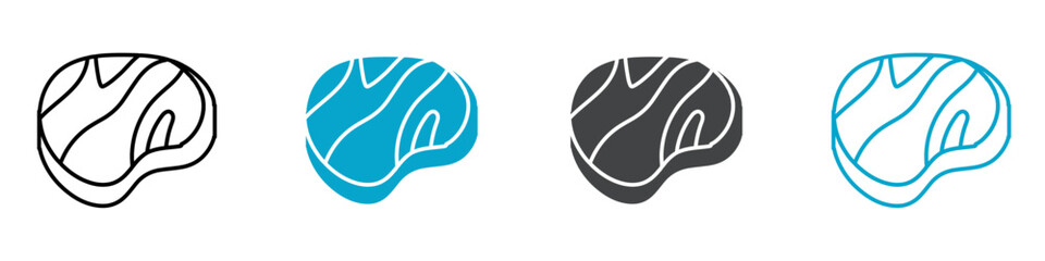 steak icon Line graphics illustration