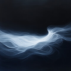 Obraz premium Artistic Concept of Tidal Forces in Navy and Silver: Oceanic Inspirations