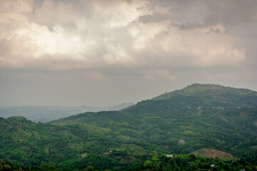 clouds over the mountains