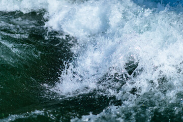 Rapids in water, closeup