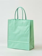 Light Green Shopping Bag on a white Background