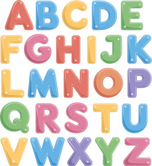 Colorful Balloon-Style Alphabet for Kids &ndash; Fun and Playful Letters for Children's Designs