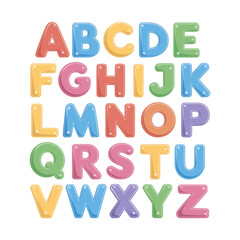 Colorful Balloon-Style Alphabet for Kids &ndash; Fun and Playful Letters for Children's Designs
