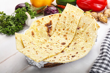 Indian bread cheese garlic naan