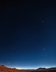 Fototapeta premium stars above desert landscape at night
