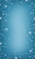 Fototapeta premium Frame with snowflakes on a blue background