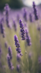 Obraz premium An acanthaceae lavender blossom from the Gayfeather wildflower vertical