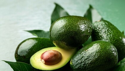 avocado on wooden background