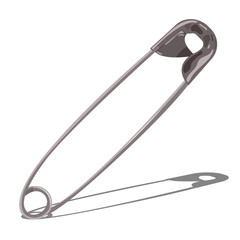 Safety Pin isolated on white background