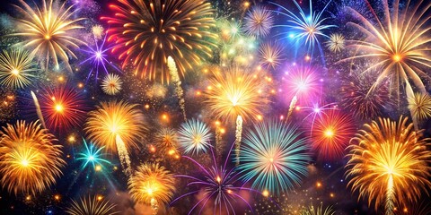 Naklejka premium abstract fireworks background fireworks new year's eve