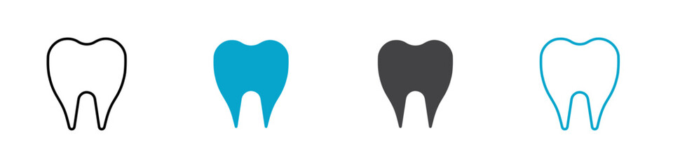 teeth icon Vector outline sign
