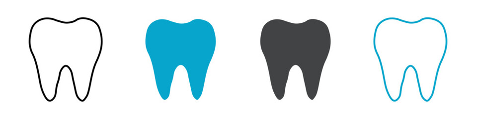 tooth icon Vector outline sign