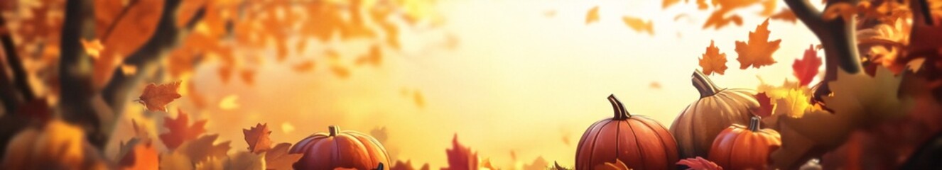 Lively Thanksgiving Holiday Fall Autumn Background 