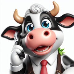 cow isolated on white background