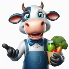 cow isolated on white background