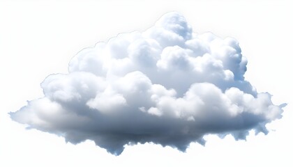 soft cloud floating on an endless white horizon