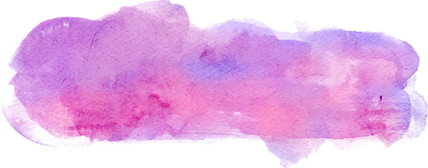 purple pink abstract watercolor shape