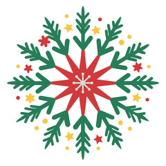 christmas tree with snowflakes