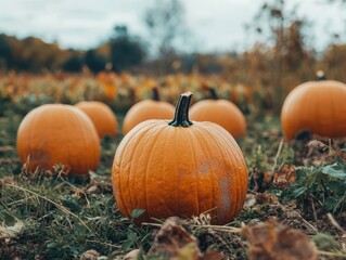 Pumpkins harvested on a farm for a festive celebration