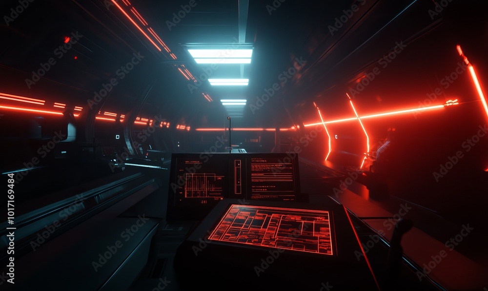 Poster stylized lines overlays with control panel for every scene