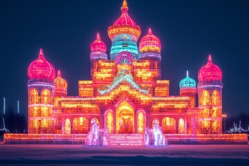 Fototapeta premium Spectacular Harbin Ice Festival Showcase