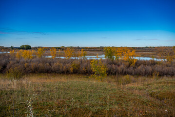 Autumn hike by the river