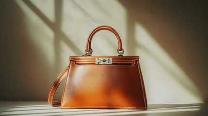 luxurious leather handbag in a high end fashion boutique setting