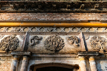 detail of the facade of the church of st john the baptist