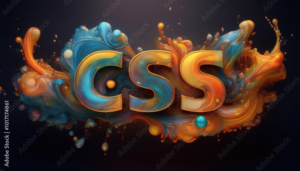Aufkleber creative visual design of css artwork