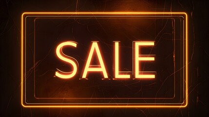 Obraz premium Glowing Gold 'SALE' Neon Sign in a Luxurious Setting