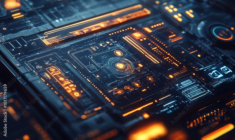 Poster stylized lines overlays with control panel for every scene