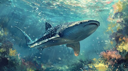 Fototapeta premium Whale Shark in the Ocean