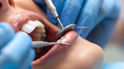 Dentist using a dental laser for a gum contouring procedure sculpting the gum line with precision for a more aesthetic smile