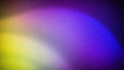 An abstract gradient background blending vibrant purple, blue, and yellow hues with a grainy texture. Perfect for eye-catching, creative designs, wallpapers, and banners