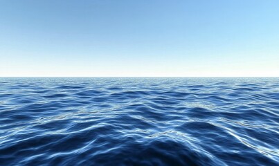 Surface level of sea against clear sky