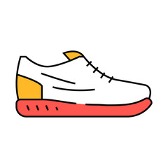 footwear fitness sport line icon vector. footwear fitness sport sign. isolated symbol illustration