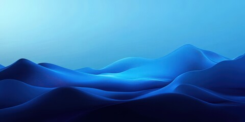 Fototapeta premium Serene blue waves create a calming and tranquil atmosphere in this abstract landscape.