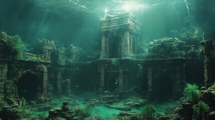 Obraz premium Sunken City - A Lost Civilization